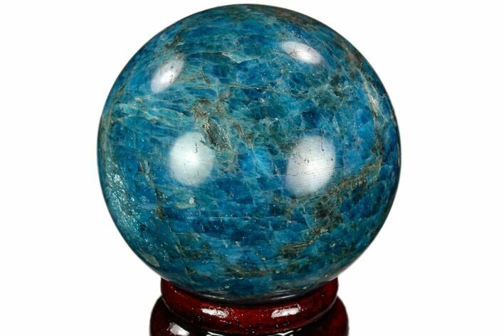 Bright Blue Apatite Sphere - Madagascar #121829